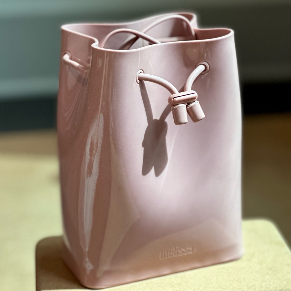 Melissa Pink Tote Bag with Glossy Finish